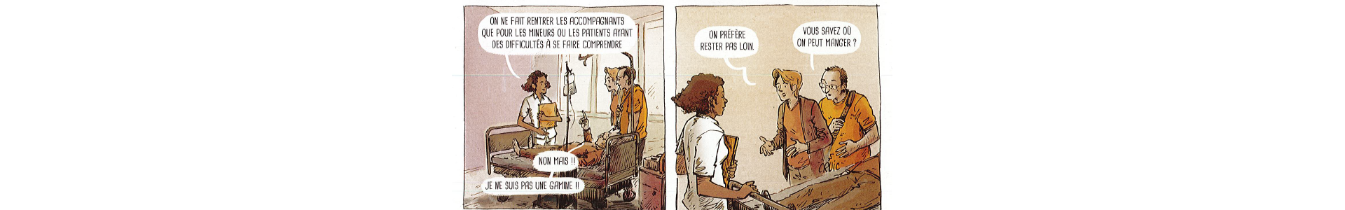 Extrait de la bande dessinée sur les Urgences de la Polyclinique Nord Nord