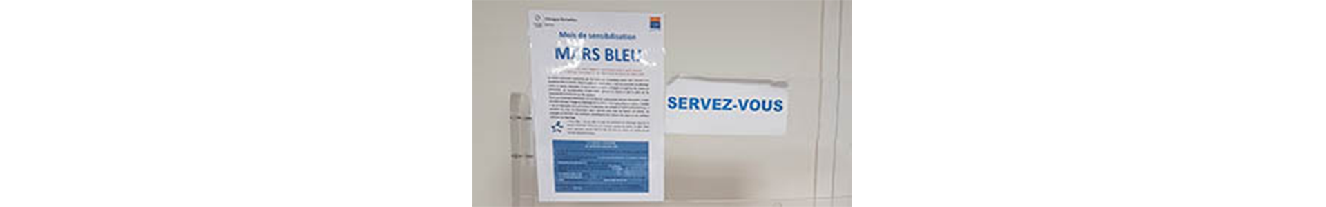 Flyer Sensibilisation Mars Bleu - Clinique Richelieu Saintes